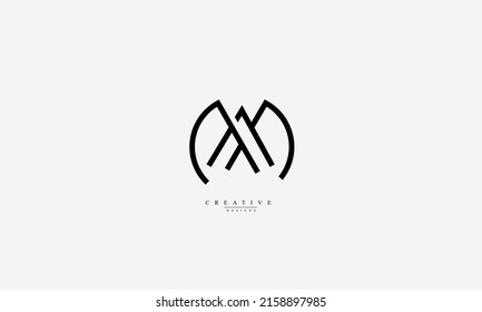 Alphabet letters Initials Monogram logo MA AM M A