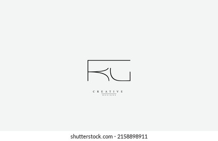 Letras alfabéticas Iniciales Monograma RG GR R G
