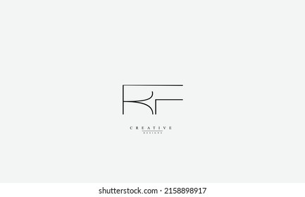 Alphabet letters Initials Monogram logo RF FR R F