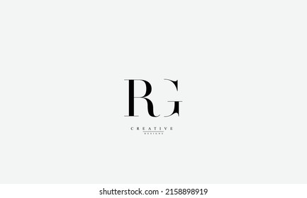 Alphabet letters Initials Monogram logo RG GR R G