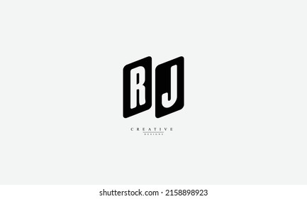 Alphabet letters Initials Monogram logo RJ JR R J