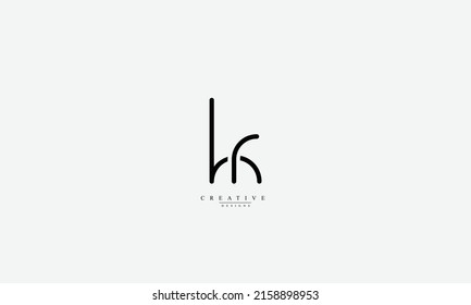 Alphabet letters Initials Monogram logo RH HR R H