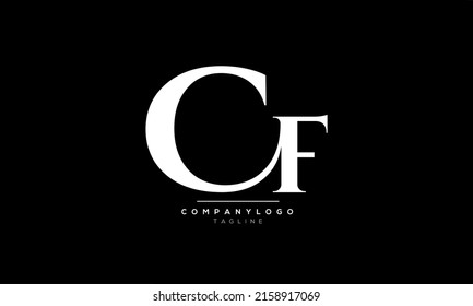 Alphabet letters Initials Monogram logo CF, CF INITIAL, CF letter

