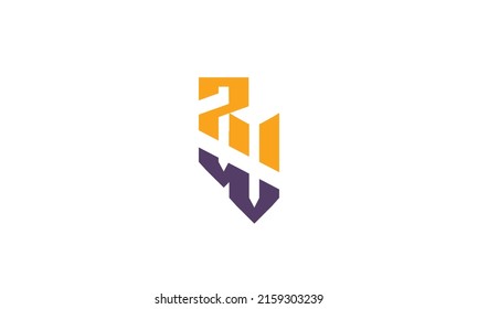 Alphabet letters Initials Monogram logo sv, vs, s and v