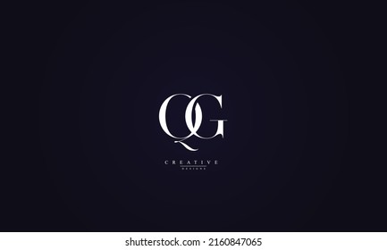 Alphabet letters Initials Monogram logo QG GQ Q G
