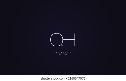 Alphabet letters Initials Monogram logo QH HQ Q H