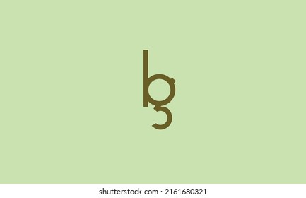 Alphabet letters Initials Monogram logo GB, BG, G and B