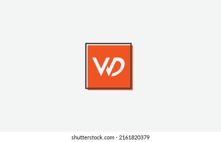 Alphabet letters Initials Monogram logo WD, DW, W and D