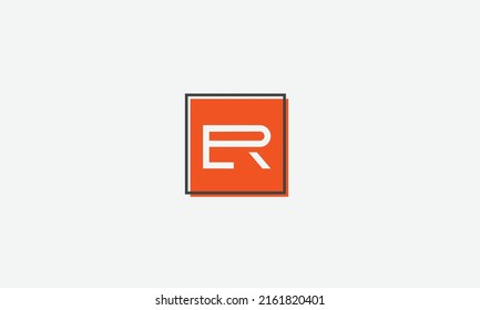 Alphabet letters Initials Monogram logo ER, RE, E and R