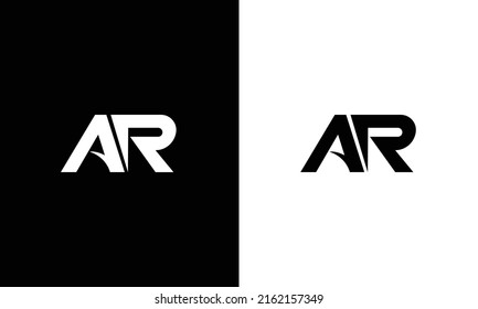 Alphabet letters Initials Monogram logo AR, AR INITIAL, AR letter