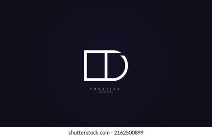 Letras alfabéticas Iniciales Monograma DT TD D T