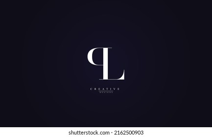 Alphabet letters Initials Monogram logo PL LP PL 