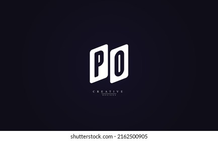 Alphabet letters Initials Monogram logo PO OP P O 