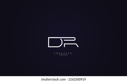 Letras alfabéticas Iniciales Monograma DR RD D R