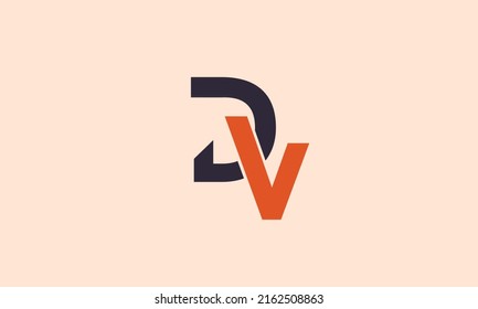 Alphabet letters Initials Monogram logo dv, vd, d and v