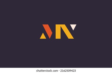 Alphabet letters Initials Monogram logo mv, vm, m and v