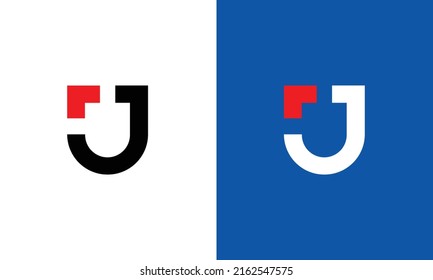 Alphabet letters Initials Monogram logo UJ , J , U