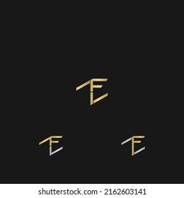 Letras alfabéticas Iniciales Logotipo Monograma FZ, ZF, F y Z
