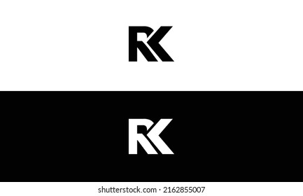 Alphabet letters Initials Monogram logo RK, KR, K and R