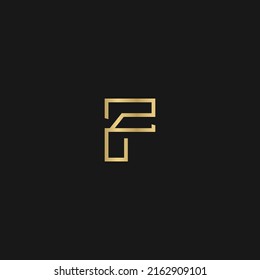 Alphabet letters Initial Monogram Logo FZ ZF