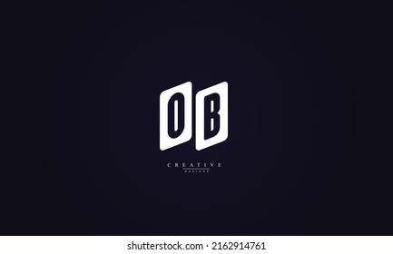 Alphabet letters Initials Monogram logo OB B O OB