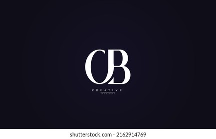 Alphabet letters Initials Monogram logo OB B O OB