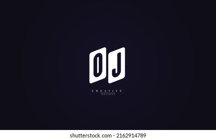 Letras alfabéticas Iniciales Logotipo Monograma DO O J 