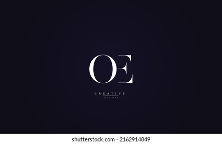 Alphabet letters Initial Monogram Logo OE EO E