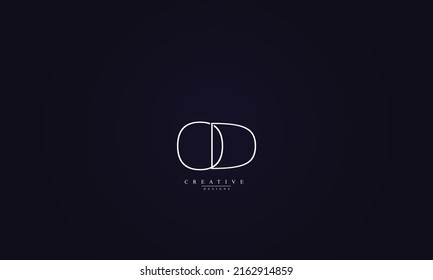 Alphabet letters Initials Monogram logo OD DO O D 