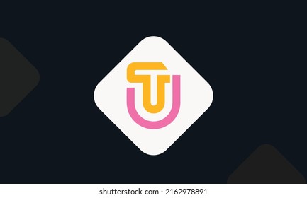 Alphabet letters Initial Monogram Logo UT, TU, U und T