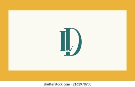 Alphabet letters Initials Monogram logo LD, DL, L and D