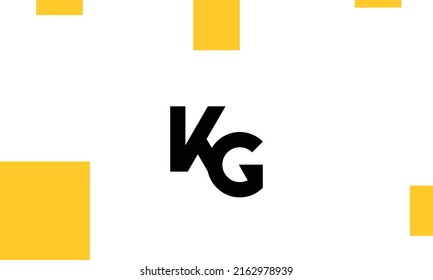 Alphabet letters Initials Monogram logo KG, GK, K and G