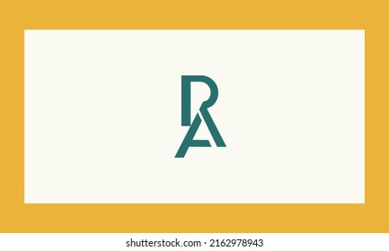 Alphabet letters Initials Monogram logo RA, AR, R and A