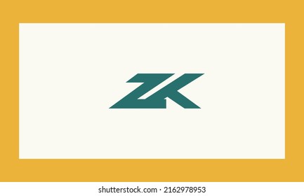 Alphabet letters Initials Monogram logo ZK, KZ, Z and K