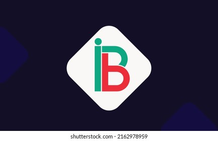 Letras alfabéticas Iniciales logotipo de monograma IB, BI, I y B
