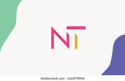 Letras alfabéticas Iniciales Monograma NT, TN, N y T