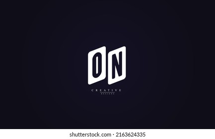  Alphabet letters Initials Monogram logo ON NO O N 