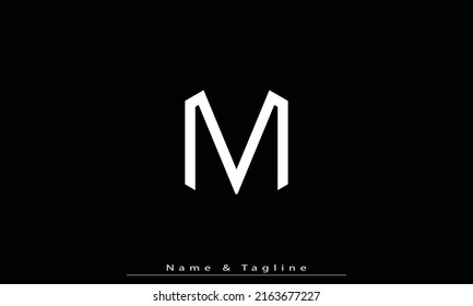 Letras alfabéticas Iniciales Monograma M