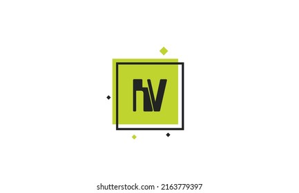 Alphabet letters Initials Monogram logo HV, VH, H and V