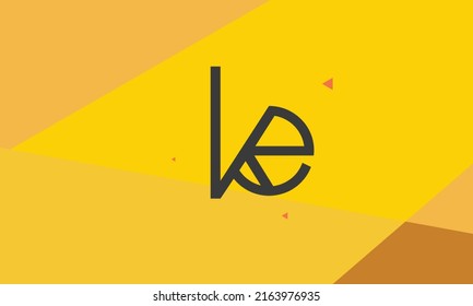 Alphabet letters Initials Monogram logo KE, EK, K and E