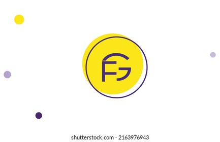 Letras alfabéticas Iniciales Logotipo Monograma FG, GF, F y G