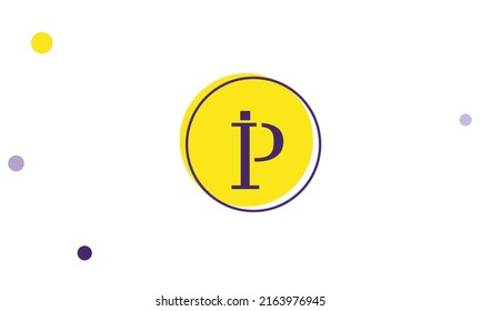 Alphabet letters Initials Monogram logo IP, PI, Iand P