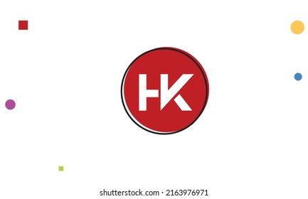 Alphabet letters Initials Monogram logo HK, KH, H and K