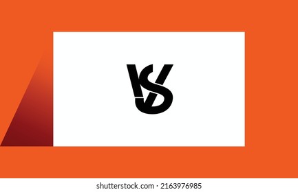 Letras alfabéticas Iniciales Logotipo de monograma VS, SV, V y S