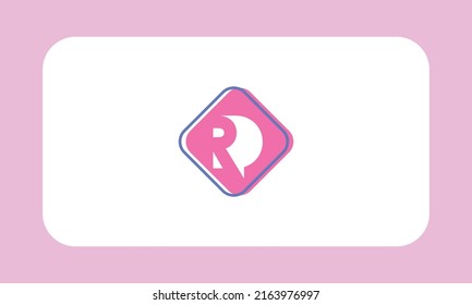 Letras alfabéticas Iniciales logotipo de monograma RD, DR, R y D