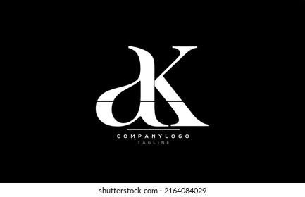 Alphabet letters Initials Monogram logo AK, AK INITIAL, AK letter