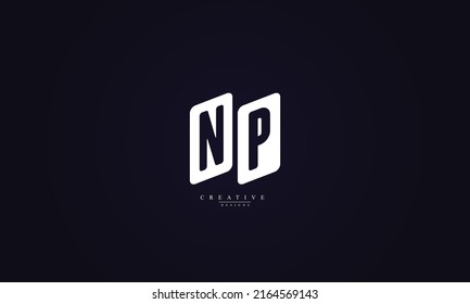 Alphabet letters Initials Monogram logo NP PN N P