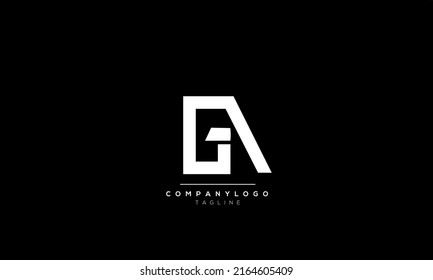 Alphabet letters Initials Monogram logo GA, GA INITIAL, GA letter