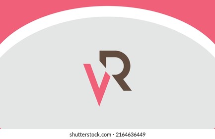 Alphabet letters Initials Monogram logo VR, RV, V and R