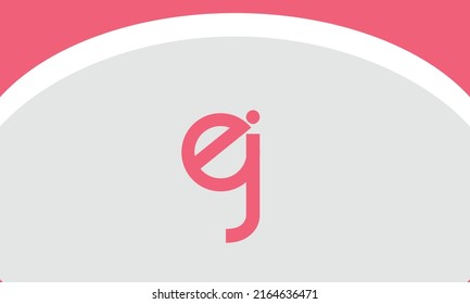 Alphabet letters Initials Monogram logo EJ, JE, E and J